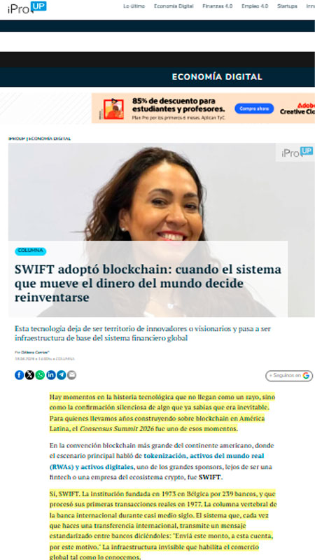 SWIFT adoptó blockchain: cuando el sistema que mueve el dinero del mundo decide reinventarse