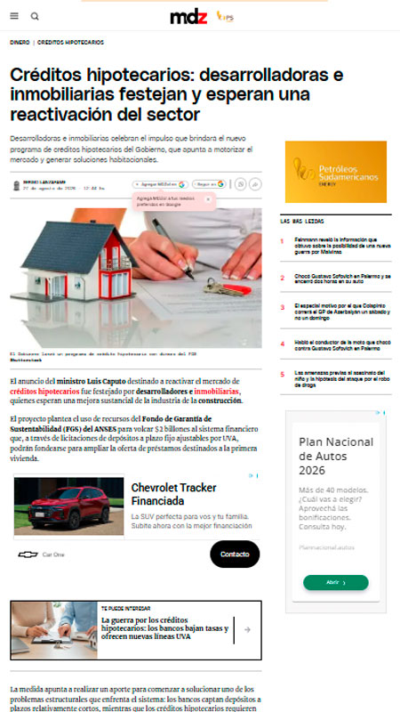 Créditos hipotecarios: desarrolladoras e inmobiliarias festejan y esperan una reactivación del sector
