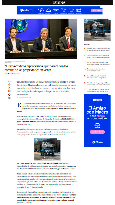 Nuevos créditos hipotecarios: qué pasará con los precios de las propiedades en venta